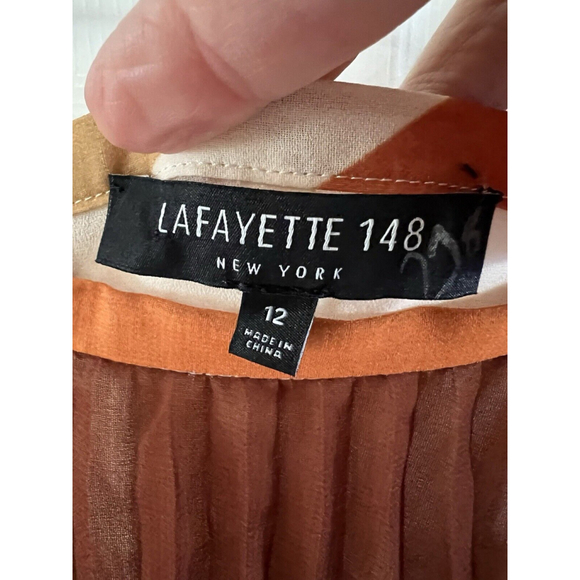 Lafayette 148 New York Jahira Pleated Midi Skirt Size 12 $798 - Picture 8 of 12